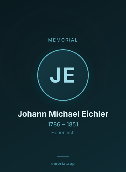 Memorial portrait of Johann Michael Eichler