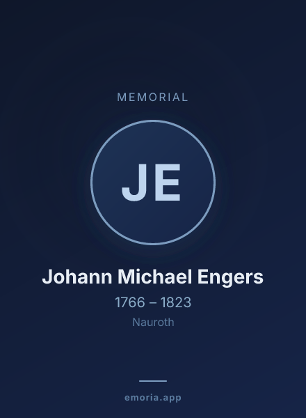 Memorial portrait of Johann Michael Engers