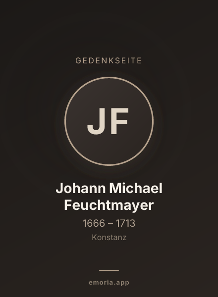 Gedenkportrait von Johann Michael Feuchtmayer