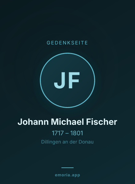 Gedenkportrait von Johann Michael Fischer