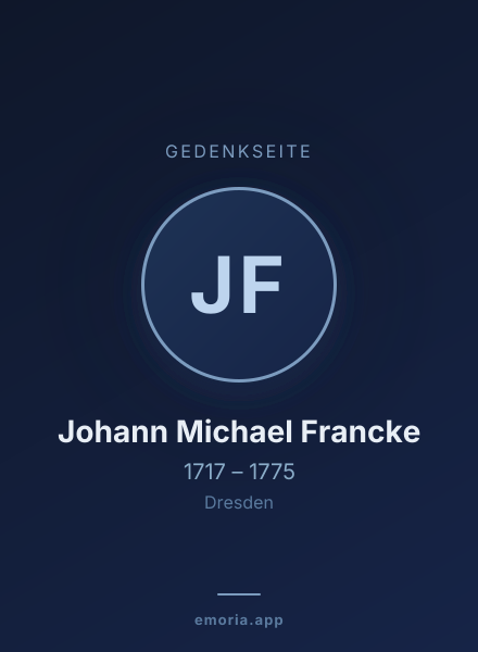 Gedenkportrait von Johann Michael Francke