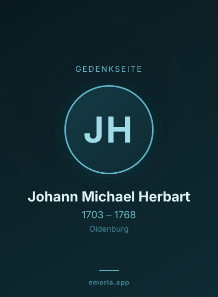 Gedenkportrait von Johann Michael Herbart