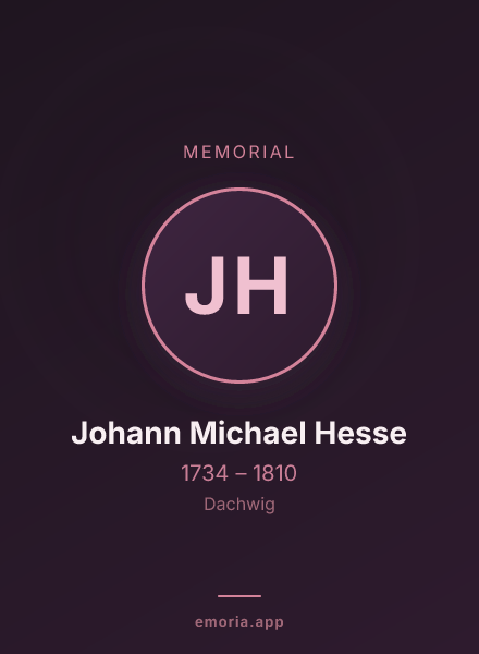 Memorial portrait of Johann Michael Hesse