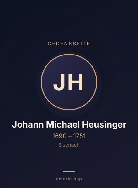 Gedenkportrait von Johann Michael Heusinger