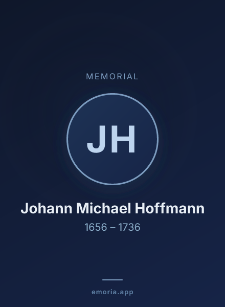 Memorial portrait of Johann Michael Hoffmann