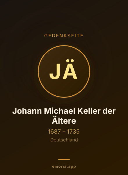 Gedenkportrait von Johann Michael Keller der Ältere