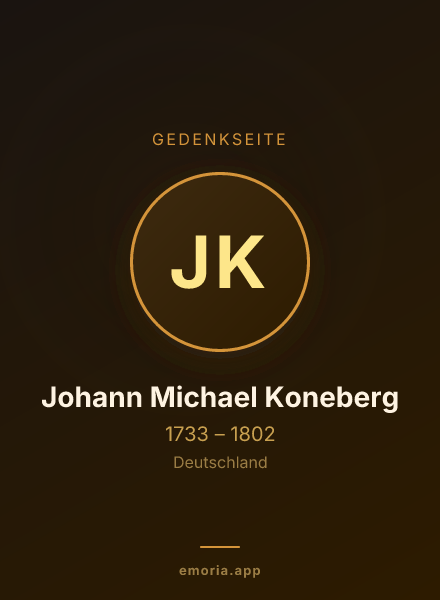 Gedenkportrait von Johann Michael Koneberg