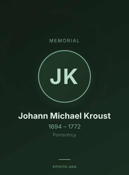Memorial portrait of Johann Michael Kroust