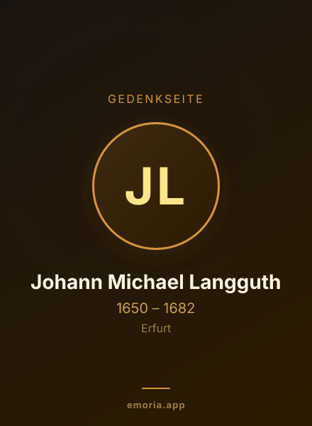 Gedenkportrait von Johann Michael Langguth