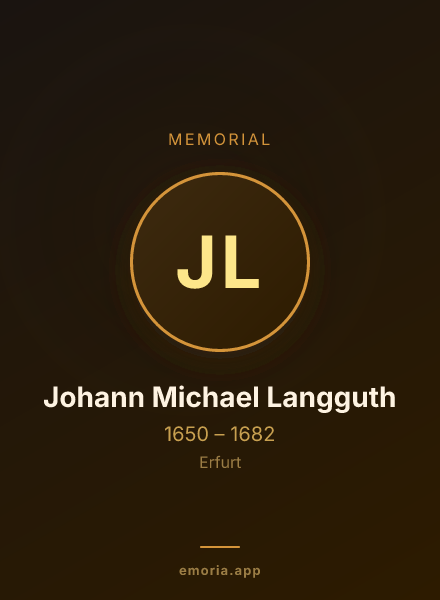 Memorial portrait of Johann Michael Langguth