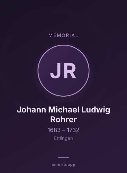 Memorial portrait of Johann Michael Ludwig Rohrer