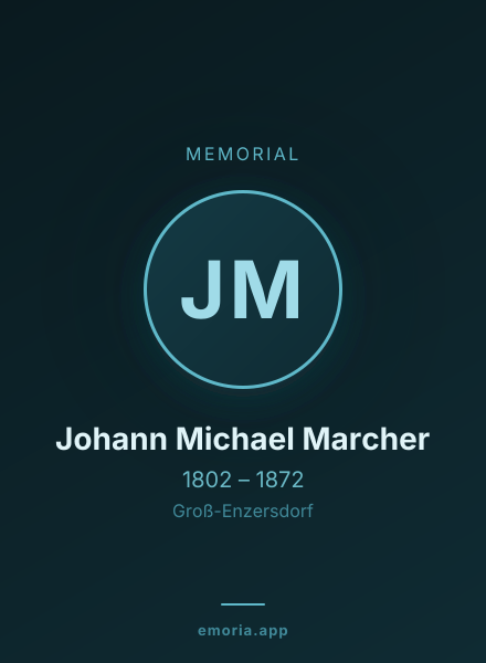 Memorial portrait of Johann Michael Marcher