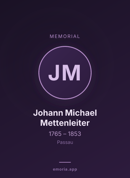 Memorial portrait of Johann Michael Mettenleiter