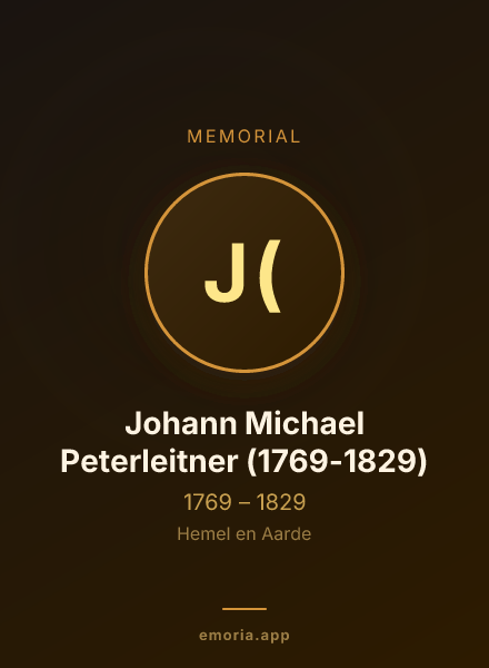 Memorial portrait of Johann Michael Peterleitner (1769-1829)