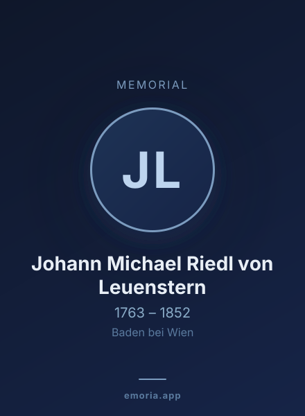 Memorial portrait of Johann Michael Riedl von Leuenstern
