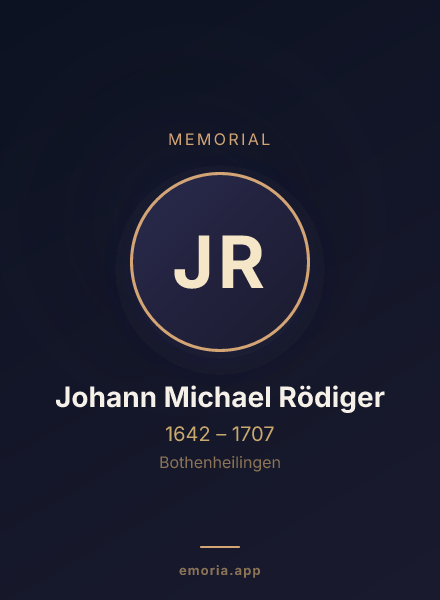 Memorial portrait of Johann Michael Rödiger