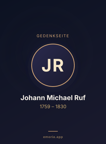 Gedenkportrait von Johann Michael Ruf