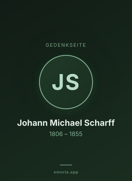 Gedenkportrait von Johann Michael Scharff