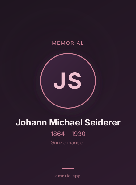 Memorial portrait of Johann Michael Seiderer