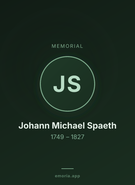 Memorial portrait of Johann Michael Spaeth