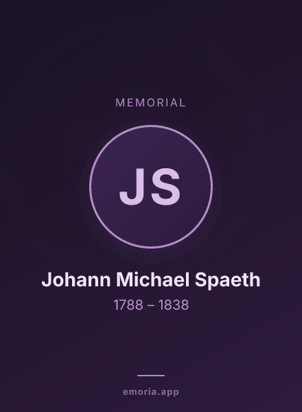 Memorial portrait of Johann Michael Spaeth