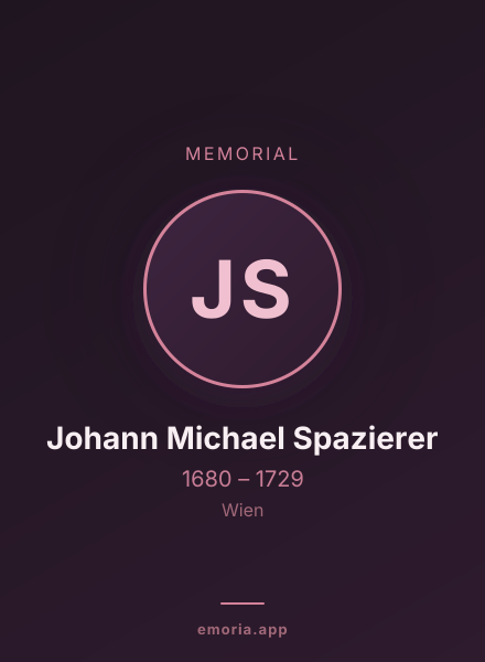 Memorial portrait of Johann Michael Spazierer