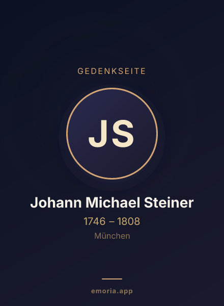 Gedenkportrait von Johann Michael Steiner
