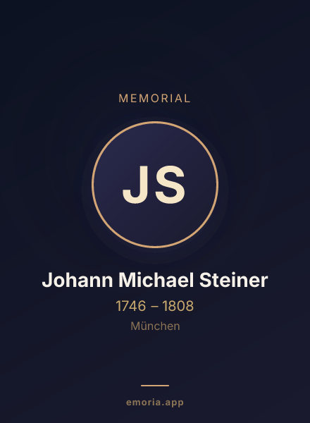Memorial portrait of Johann Michael Steiner