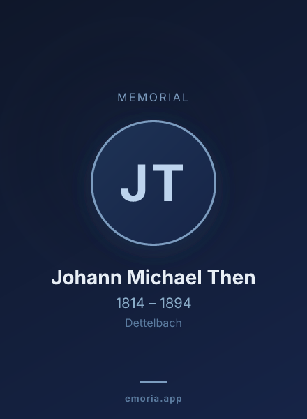 Memorial portrait of Johann Michael Then