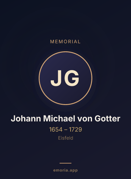 Memorial portrait of Johann Michael von Gotter