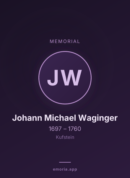 Memorial portrait of Johann Michael Waginger