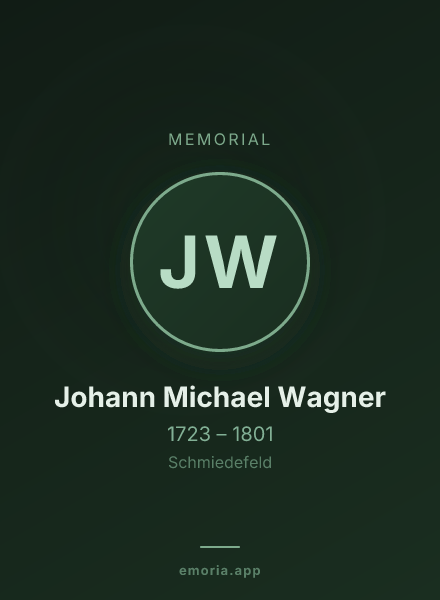 Memorial portrait of Johann Michael Wagner