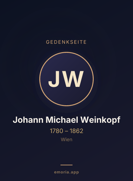 Gedenkportrait von Johann Michael Weinkopf