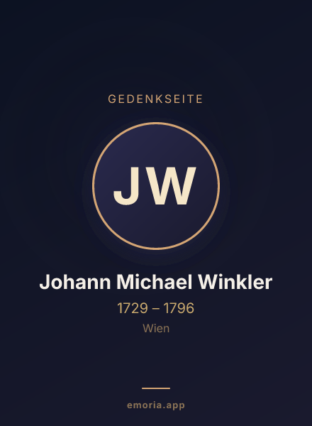 Gedenkportrait von Johann Michael Winkler