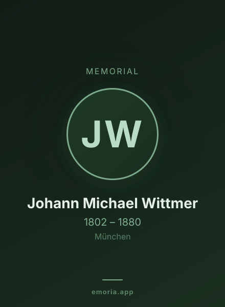 Memorial portrait of Johann Michael Wittmer
