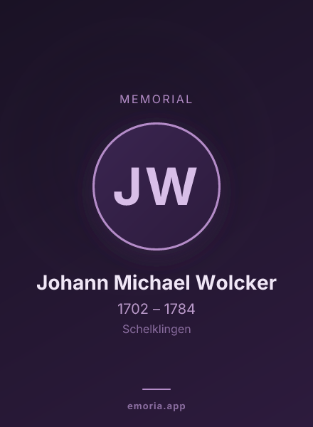Memorial portrait of Johann Michael Wolcker