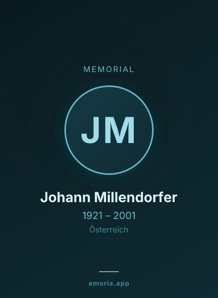 Memorial portrait of Johann Millendorfer