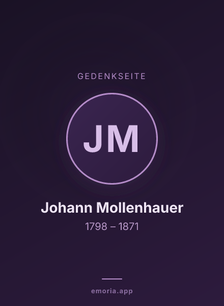 Gedenkportrait von Johann Mollenhauer