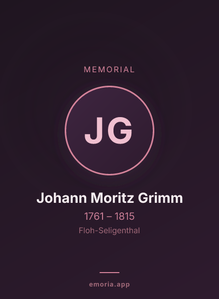 Memorial portrait of Johann Moritz Grimm