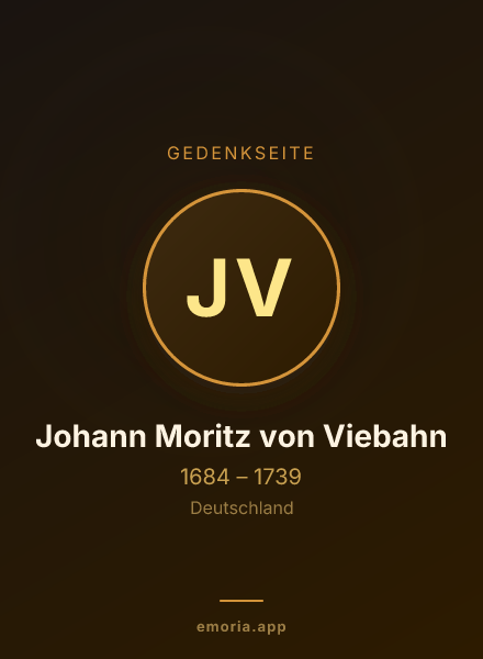Gedenkportrait von Johann Moritz von Viebahn