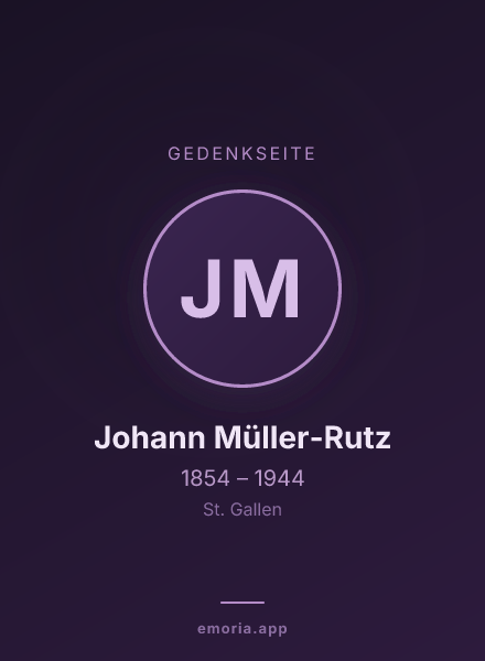 Gedenkportrait von Johann Müller-Rutz