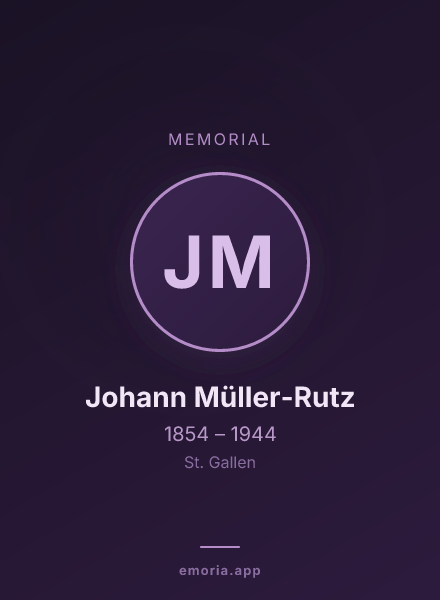 Memorial portrait of Johann Müller-Rutz
