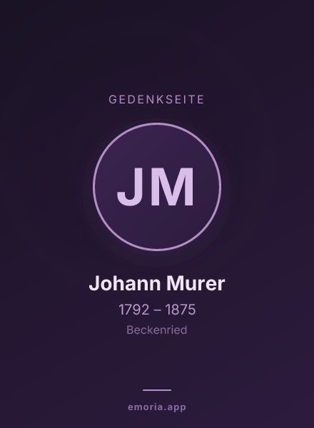 Gedenkportrait von Johann Murer