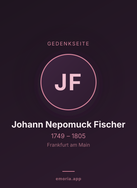 Gedenkportrait von Johann Nepomuck Fischer