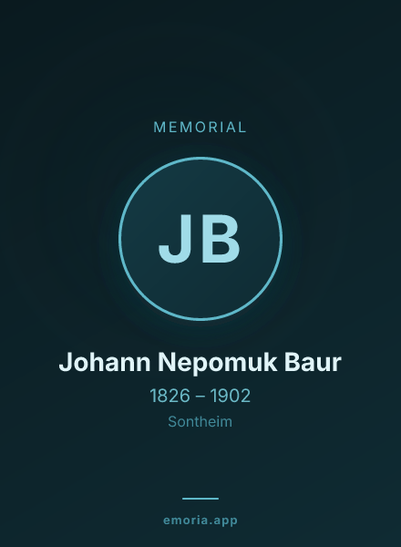 Memorial portrait of Johann Nepomuk Baur