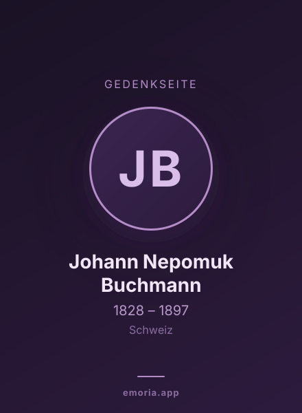 Gedenkportrait von Johann Nepomuk Buchmann