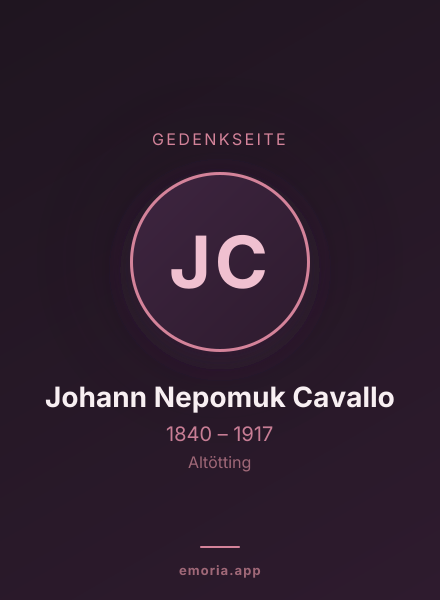 Gedenkportrait von Johann Nepomuk Cavallo