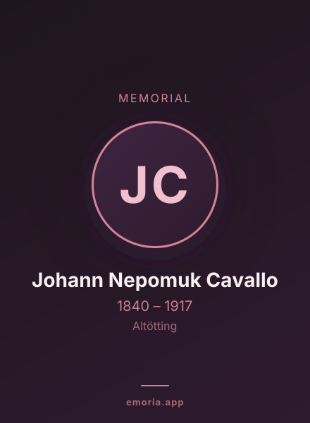 Memorial portrait of Johann Nepomuk Cavallo