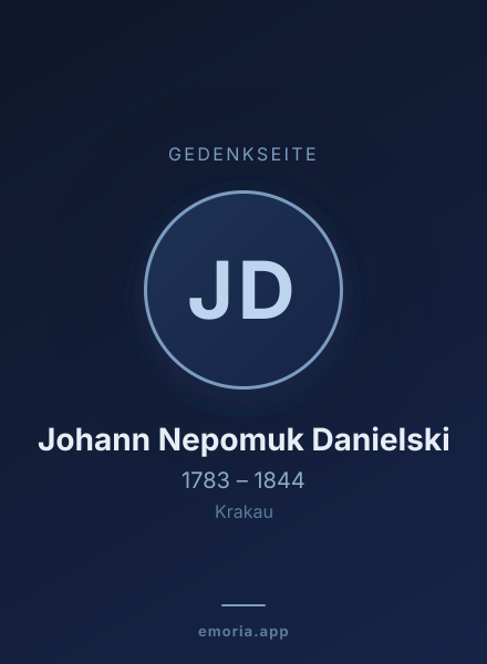 Gedenkportrait von Johann Nepomuk Danielski
