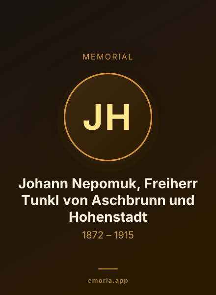 Memorial portrait of Johann Nepomuk, Freiherr Tunkl von Aschbrunn und Hohenstadt
